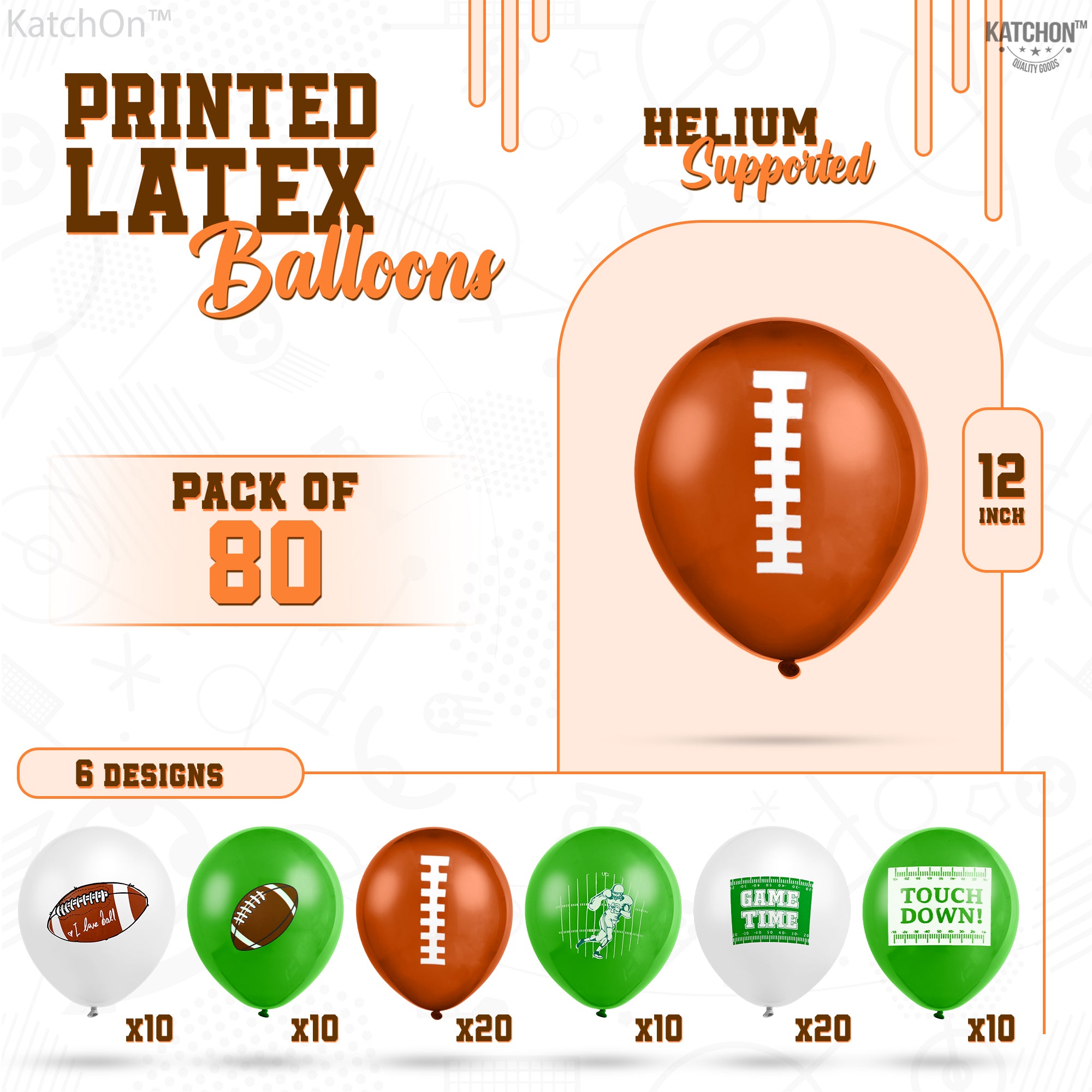 KatchOn, Football Balloon Arch Kit - 80 Pieces | Touch Down Balloons, Football Balloons, Football Party Decorations | Football Balloon Garland Arch Kit, Football Party Supplies, Football Decorations