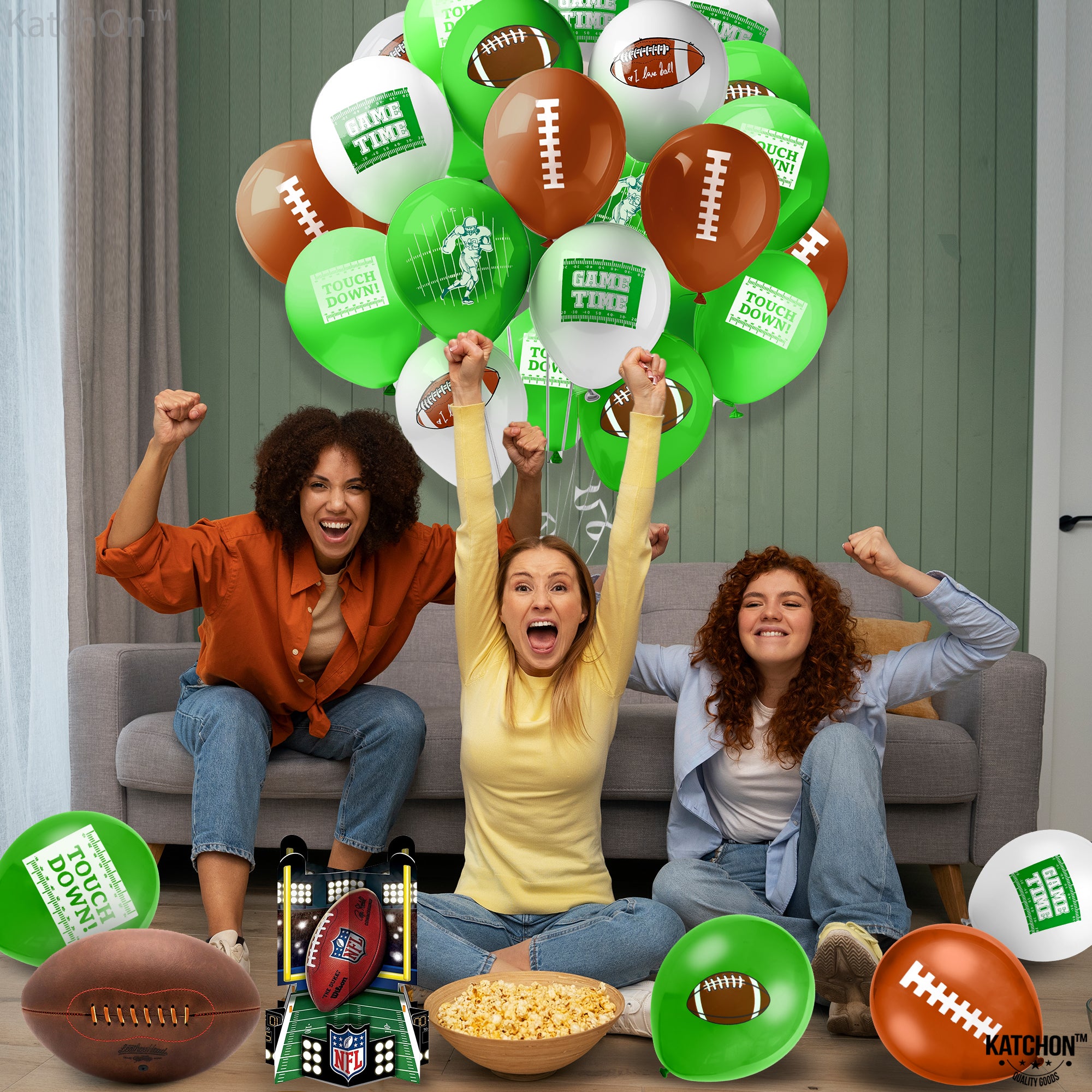 KatchOn, Football Balloon Arch Kit - 80 Pieces | Touch Down Balloons, Football Balloons, Football Party Decorations | Football Balloon Garland Arch Kit, Football Party Supplies, Football Decorations