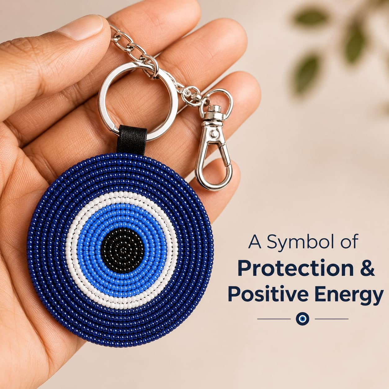 Folkulture Bag Charms Keychain |Cute Evil Eye Beaded Bag Charms for Tote Bag Accessories ,Handbags | Purse Charm for Graduation Gifts, Teacher Appreciation Gifts, Spiritual Gifts for Women