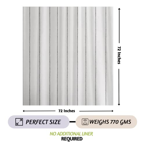 Folkulture 72" x 72" Shower Curtains - Hamilton - Black