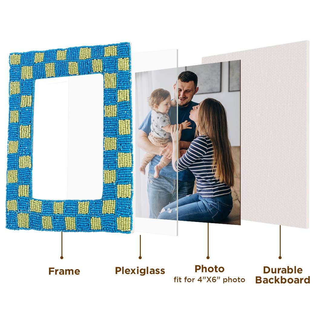 Folkulture 4 x 6 Picture Frames for Wall Décor, Photo Frame with Plexiglass | Vertical and Horizontal Formats Picture Frames (Candid)