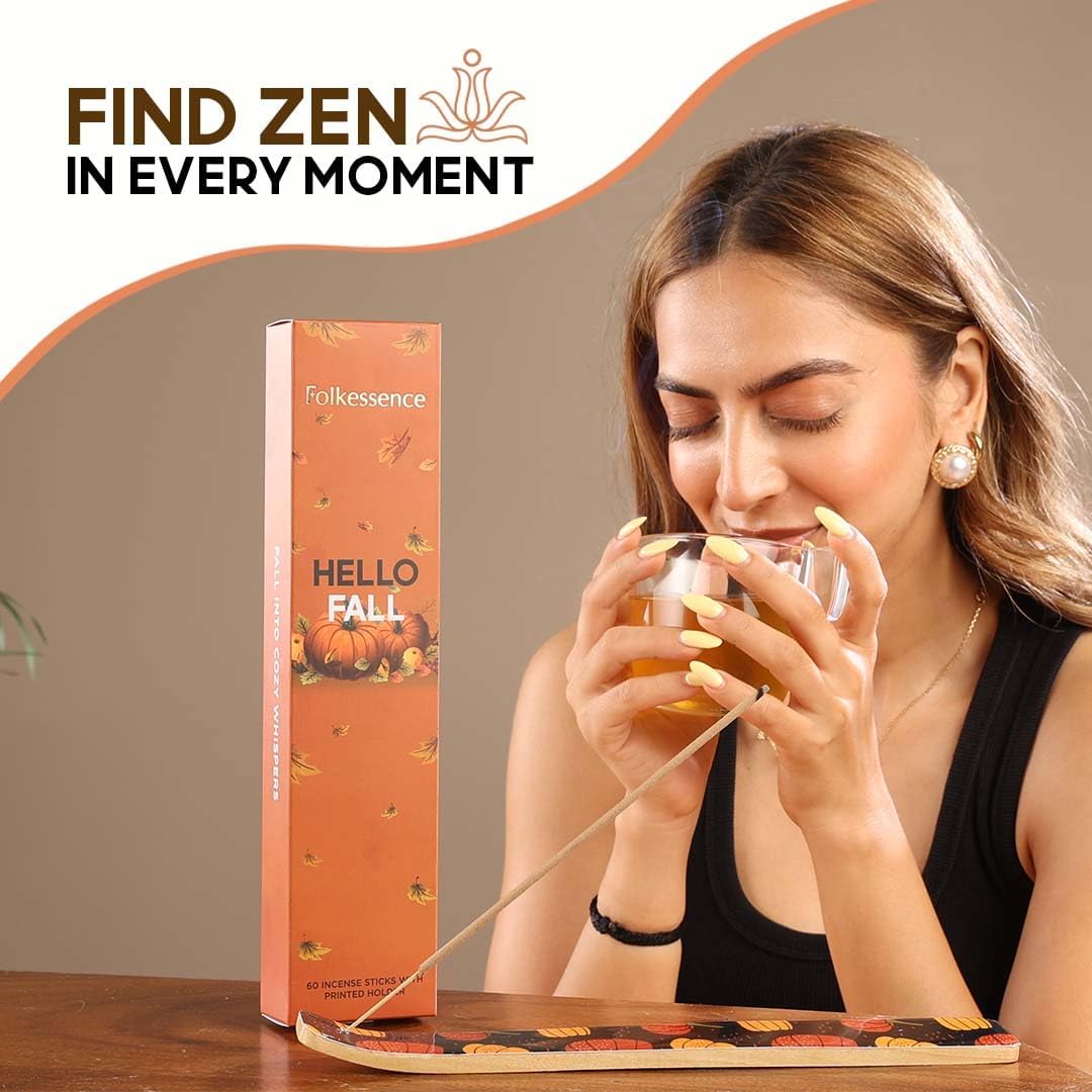 Pack of 3, 60 Incense Sticks with Holder -  Hello Fall