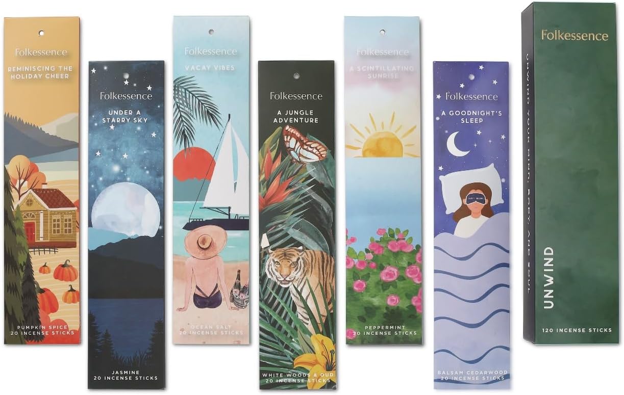 Folkulture Pack of 6, 20 Incense Sticks - Unwind
