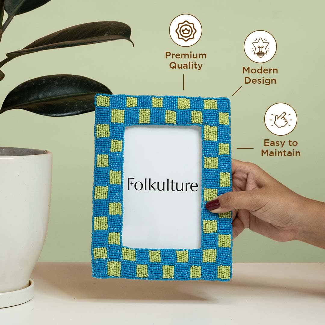 Folkulture 4 x 6 Picture Frames for Wall Décor, Photo Frame with Plexiglass | Vertical and Horizontal Formats Picture Frames (Candid)