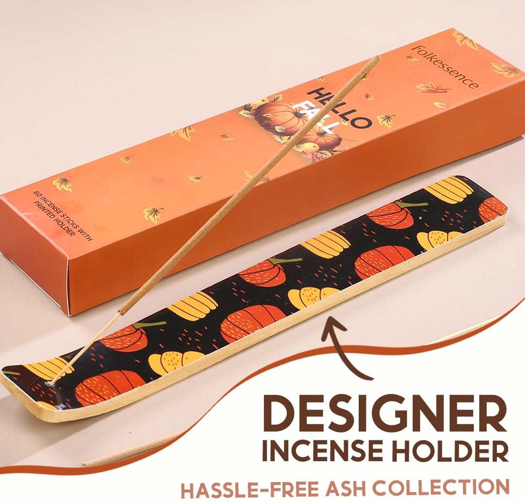 Pack of 3, 60 Incense Sticks with Holder -  Hello Fall