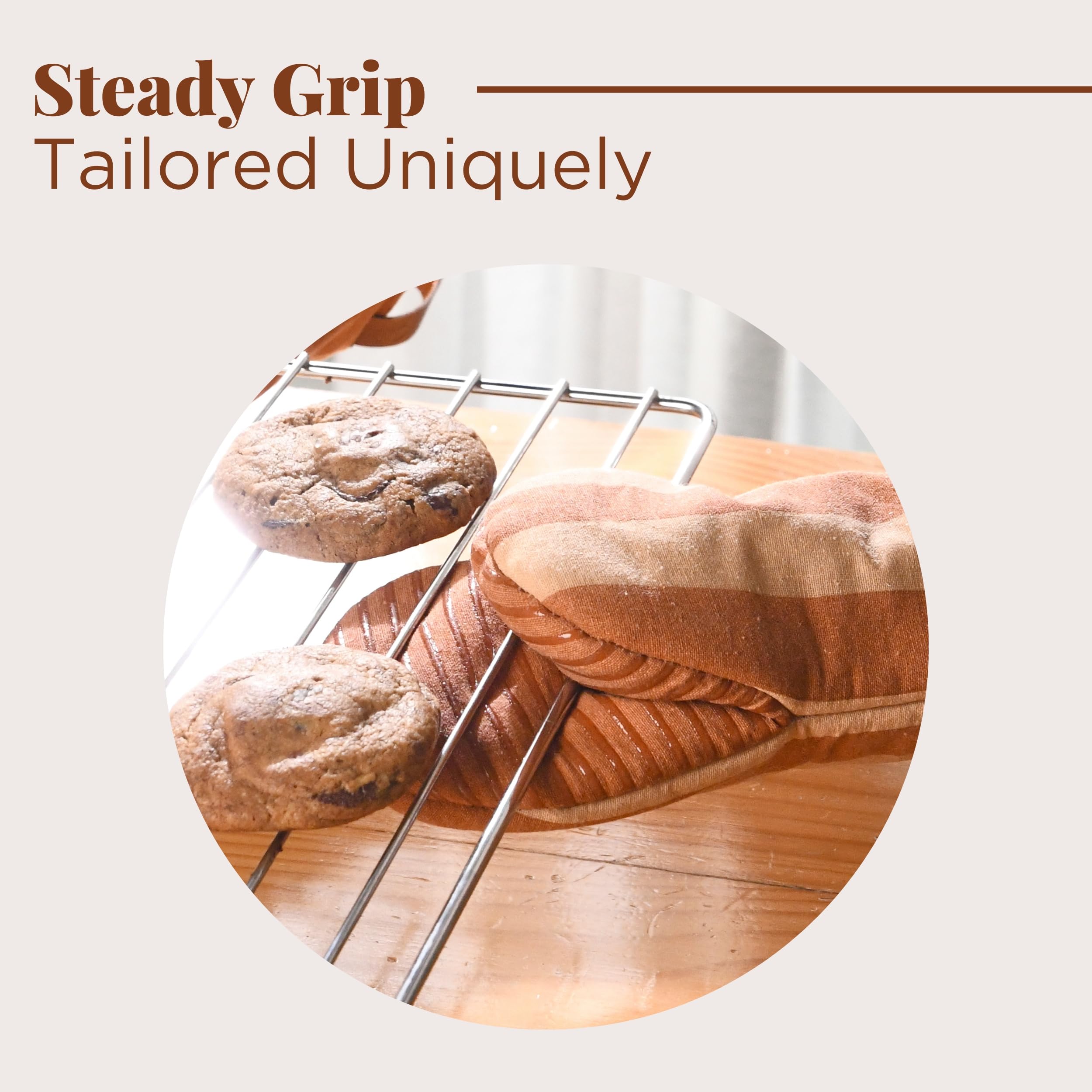 Folkulture Mini Mitts 100% cotton with Silicon - Caramel