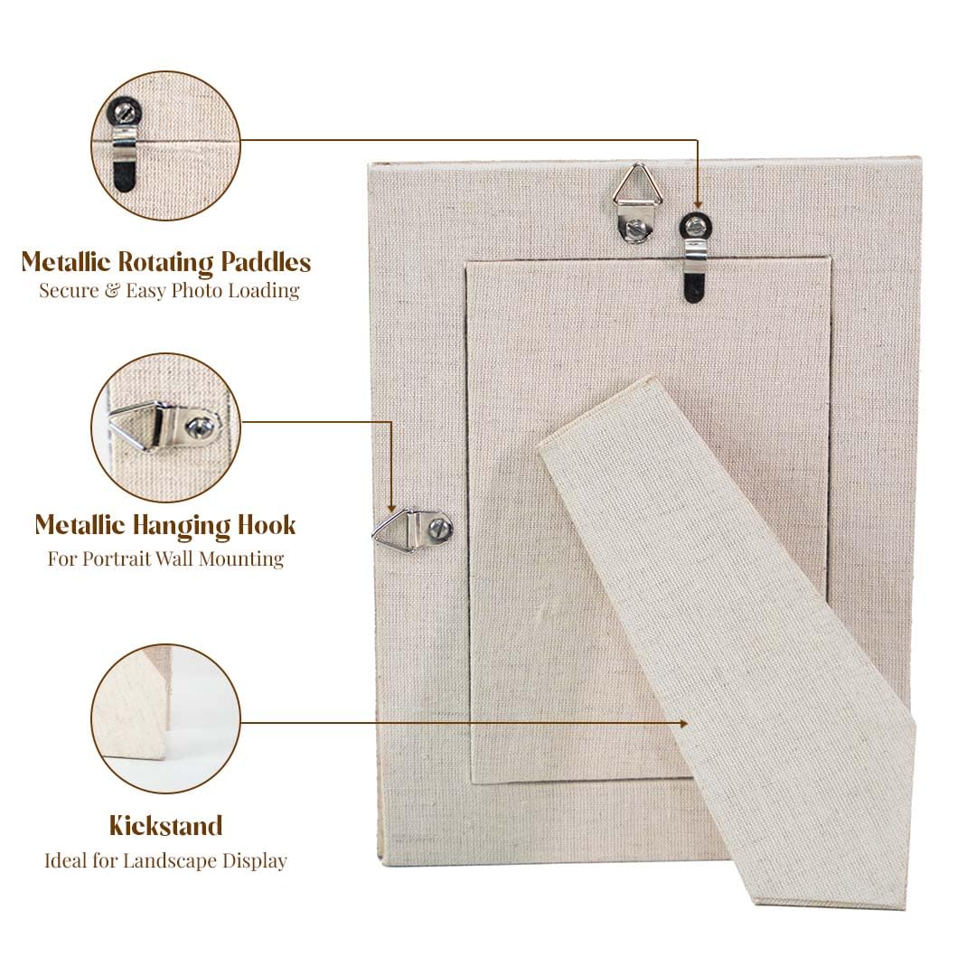 Folkulture 4 x 6 Picture Frames for Wall Décor, Photo Frame with Plexiglass | Vertical and Horizontal Formats Picture Frames (Candid)