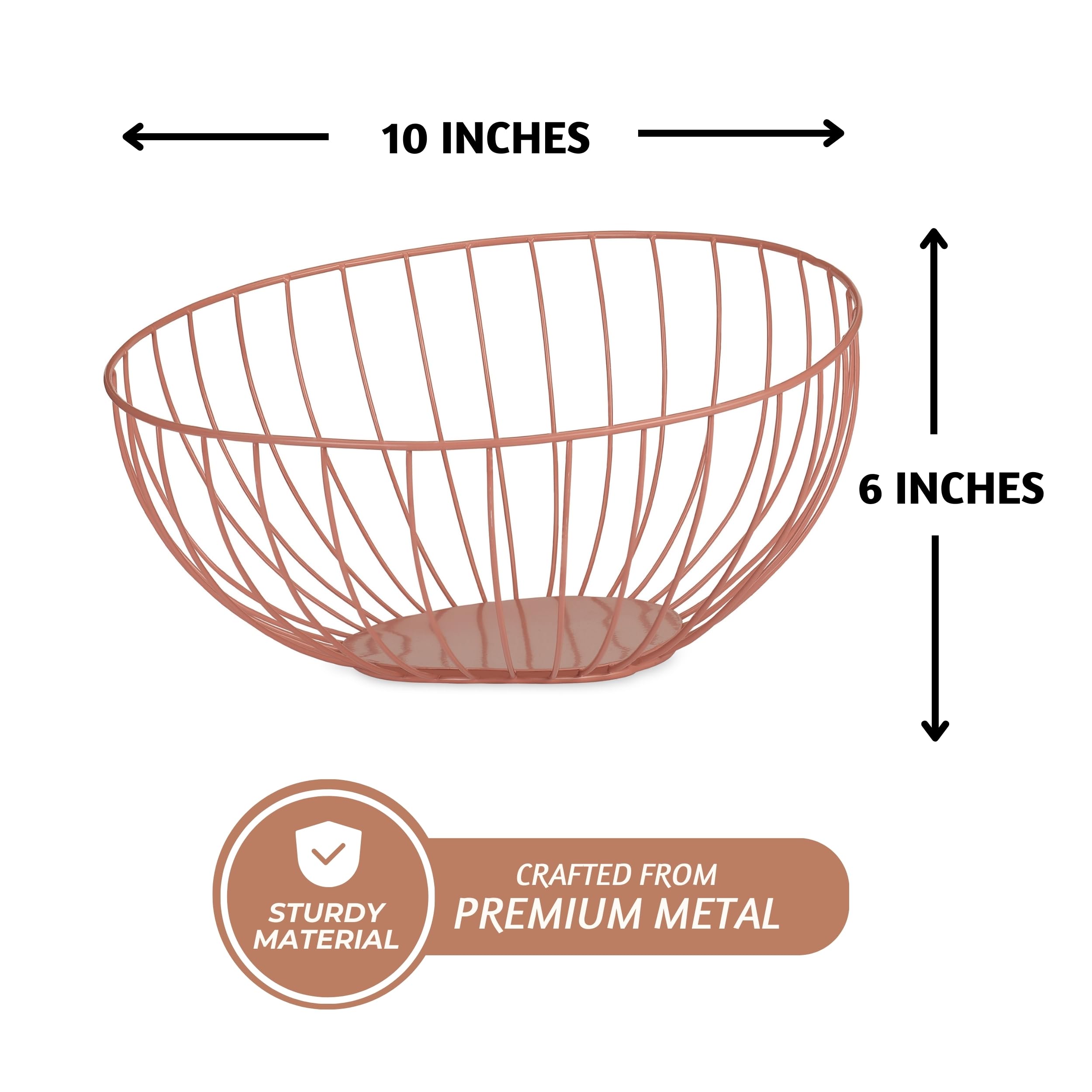 Folkulture Wired fruit bowl Iron - Terracotta