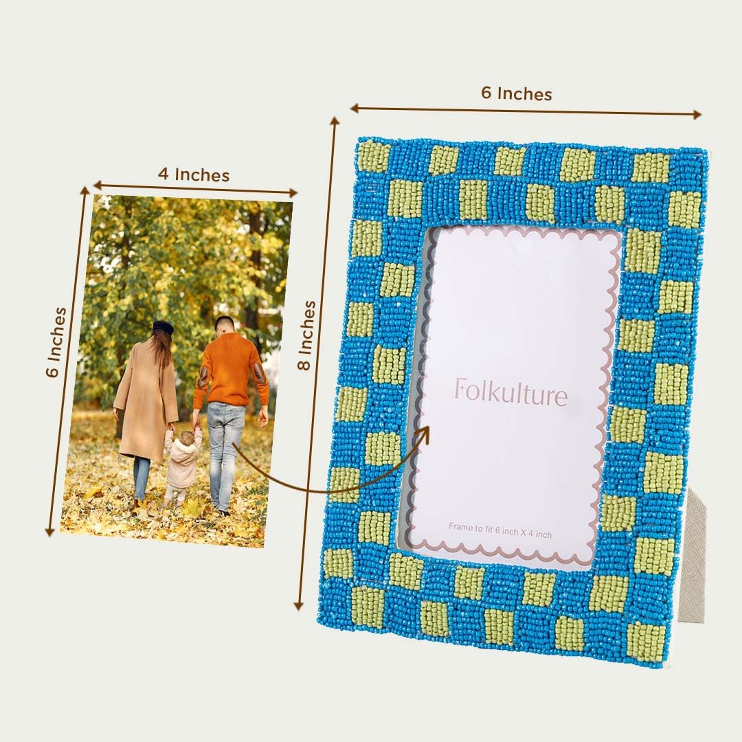 Folkulture 4 x 6 Picture Frames for Wall Décor, Photo Frame with Plexiglass | Vertical and Horizontal Formats Picture Frames (Candid)