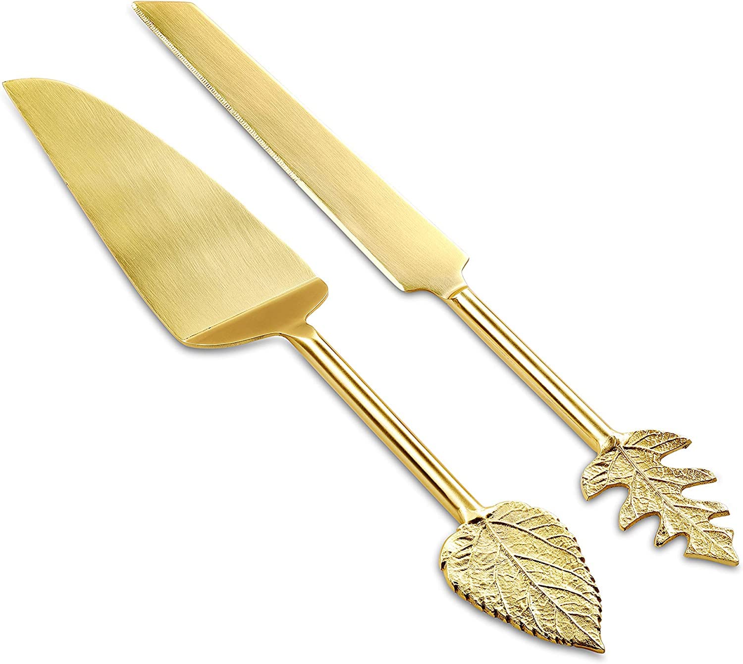 Gold Leaf Cake Servers
