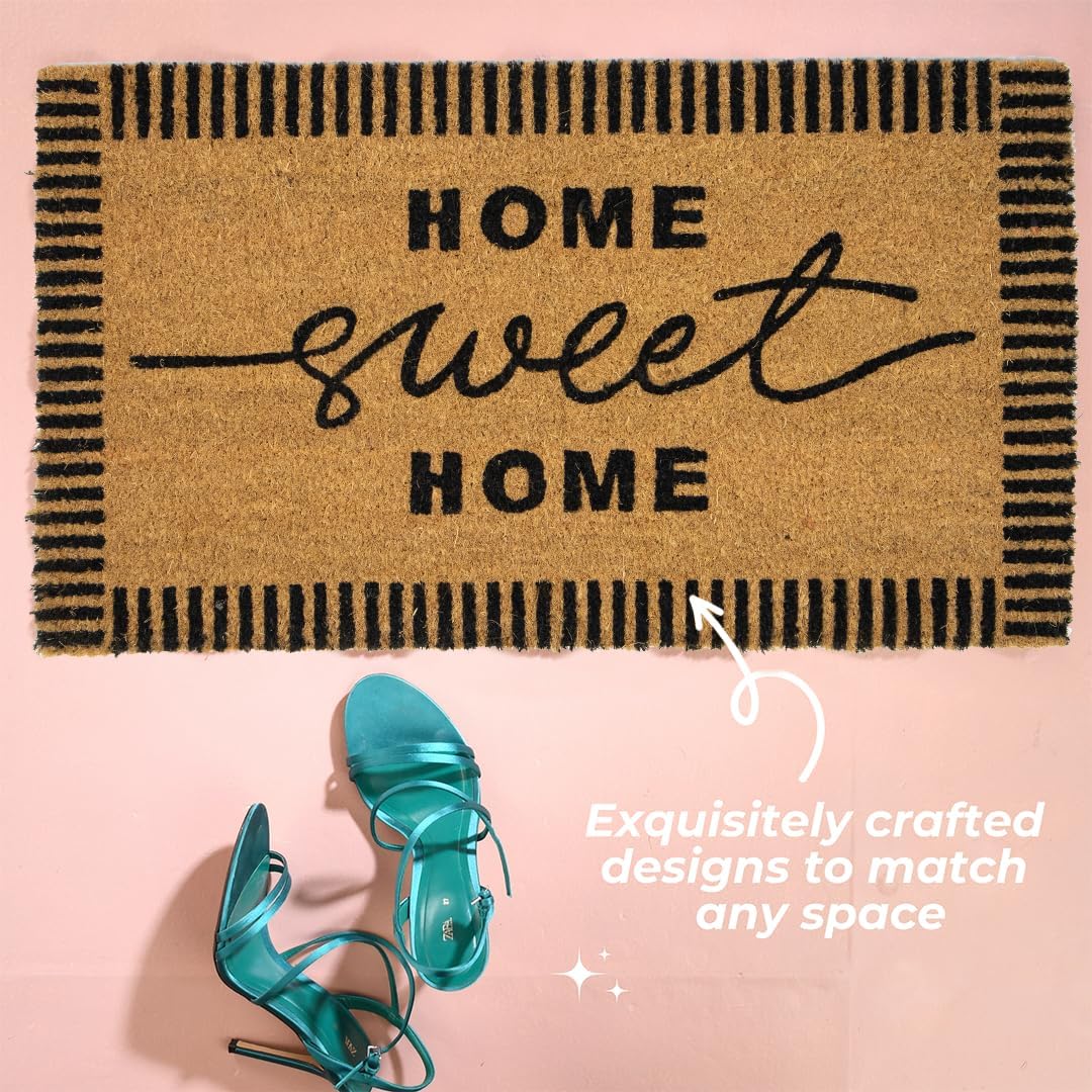 Folkulture Welcome Mat Outdoor | 16 x 28 Coir Door Mat for Front Door Outside Entrance | Eco Friendly, Durable & Anti Slip| Welcome-Mats Cute