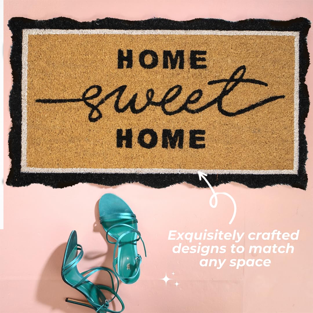 Folkulture Welcome Mat Outdoor |16 x 28 Coir Door Mat for Front Door Outside Entrance| Eco Friendly, Durable & Anti Slip| Welcome-Mats Cute Doormats
