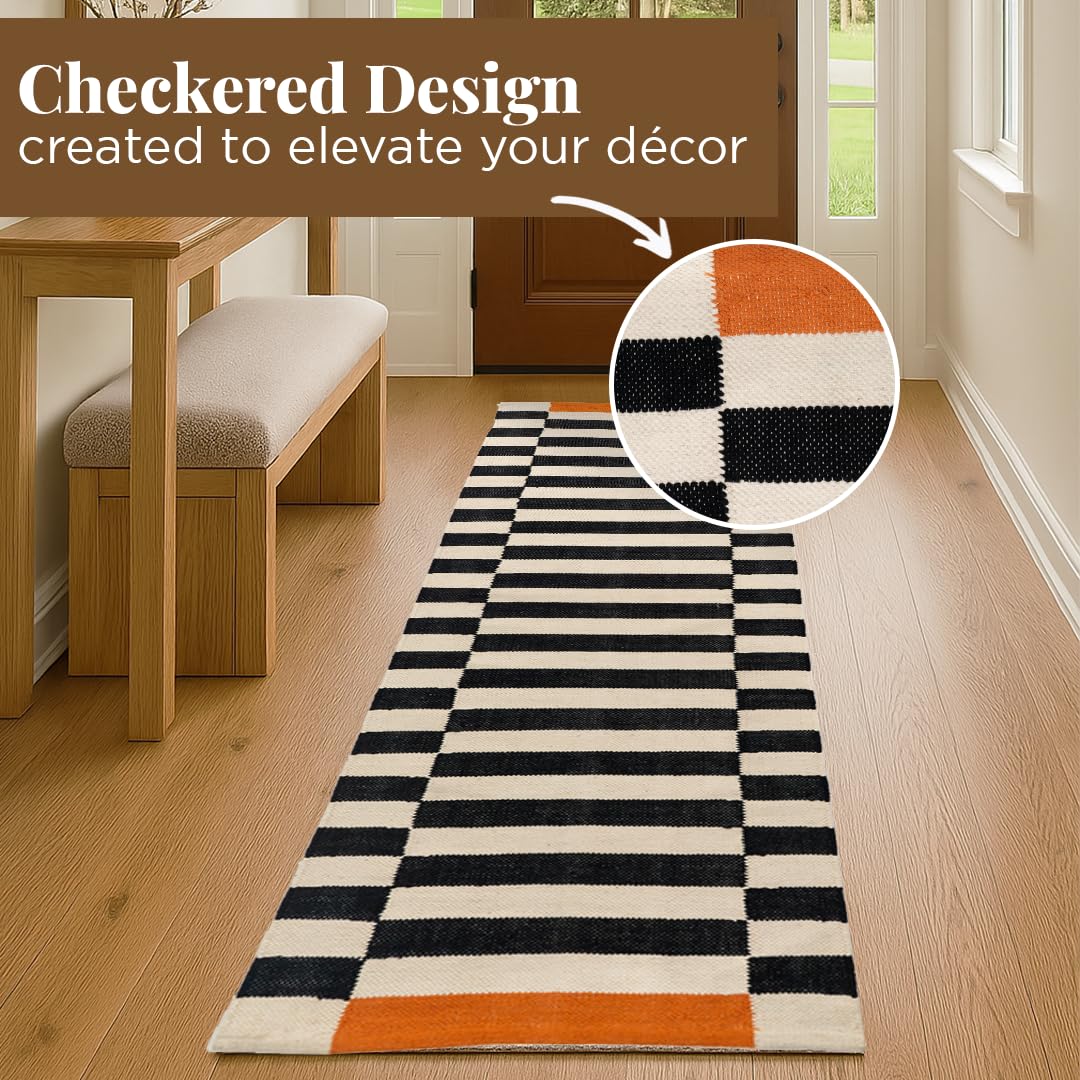 Folkulture Runner Rug for Hallways | Entryway-Rug for Fall Decor | Kitchen Rugs for Fall-Decorations for Home | 24 x 72" Striped-Rug