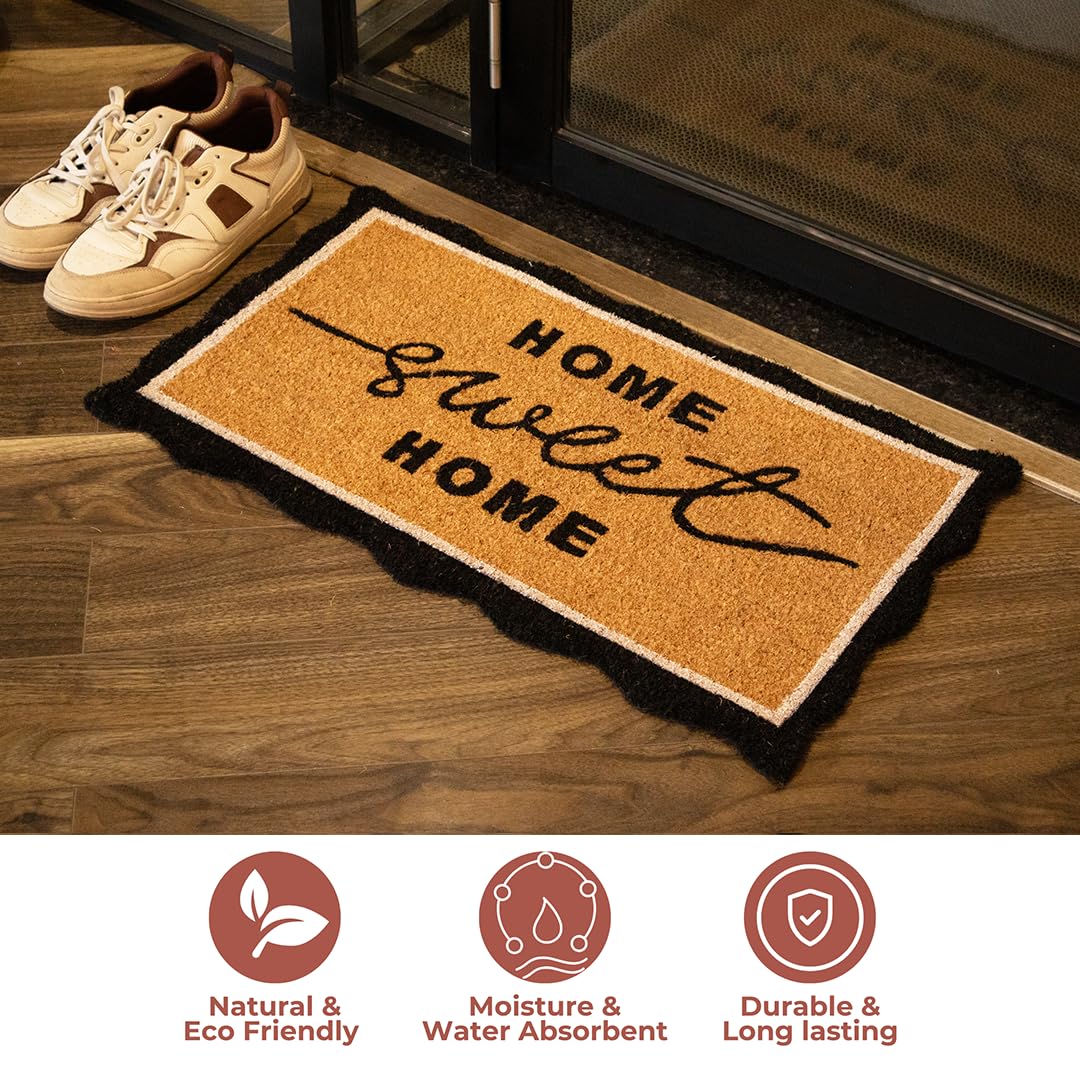 Folkulture Welcome Mat Outdoor |16 x 28 Coir Door Mat for Front Door Outside Entrance| Eco Friendly, Durable & Anti Slip| Welcome-Mats Cute Doormats