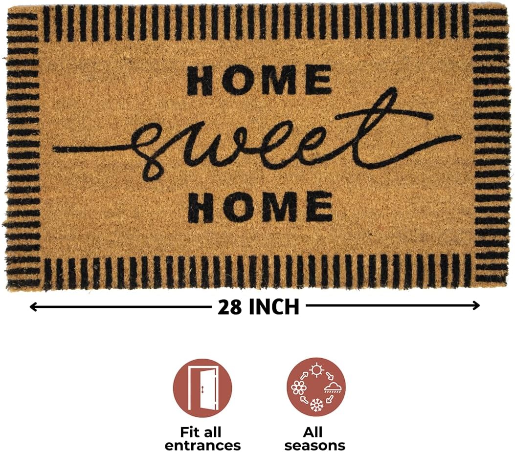 Folkulture Welcome Mat Outdoor | 16 x 28 Coir Door Mat for Front Door Outside Entrance | Eco Friendly, Durable & Anti Slip| Welcome-Mats Cute