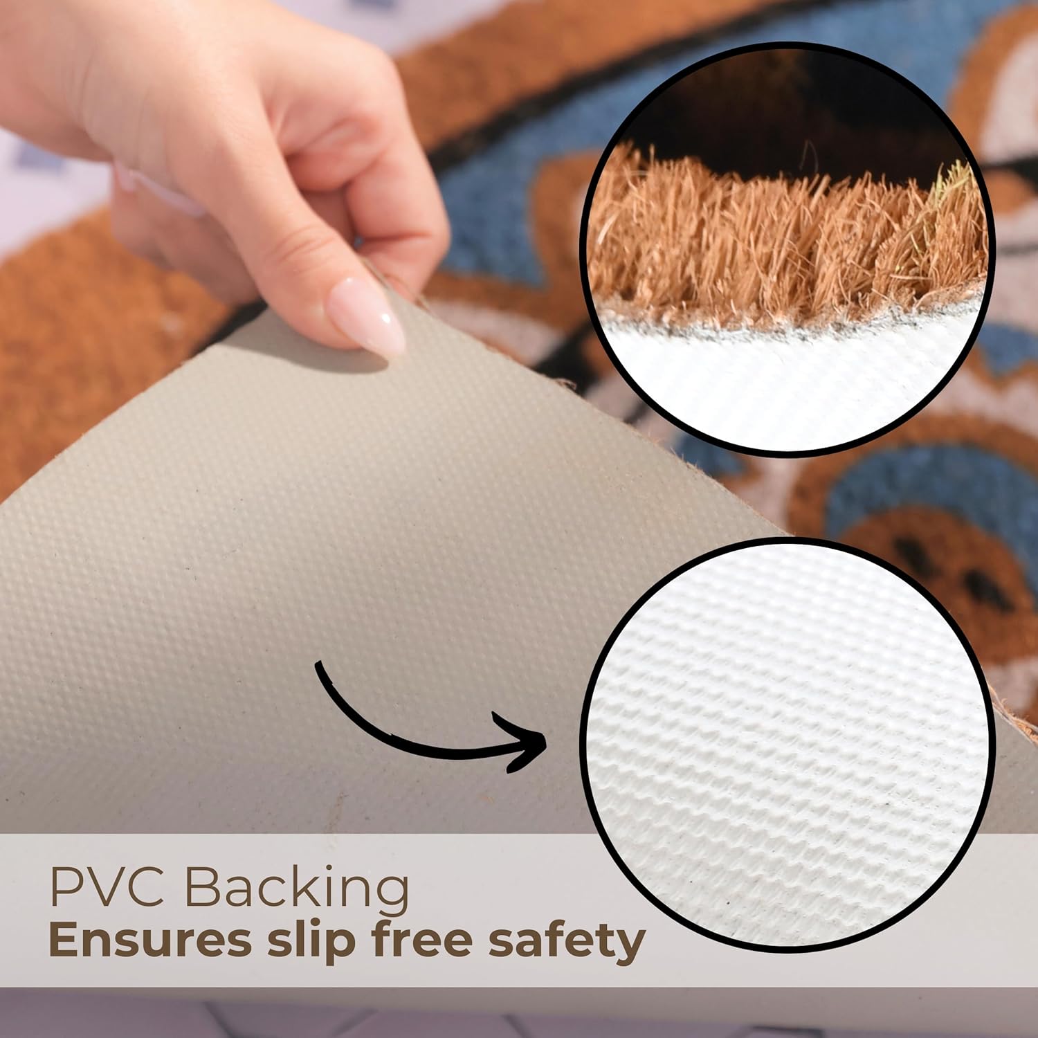 Folkulture 16 X 28" Coir Mats - Evil Eye