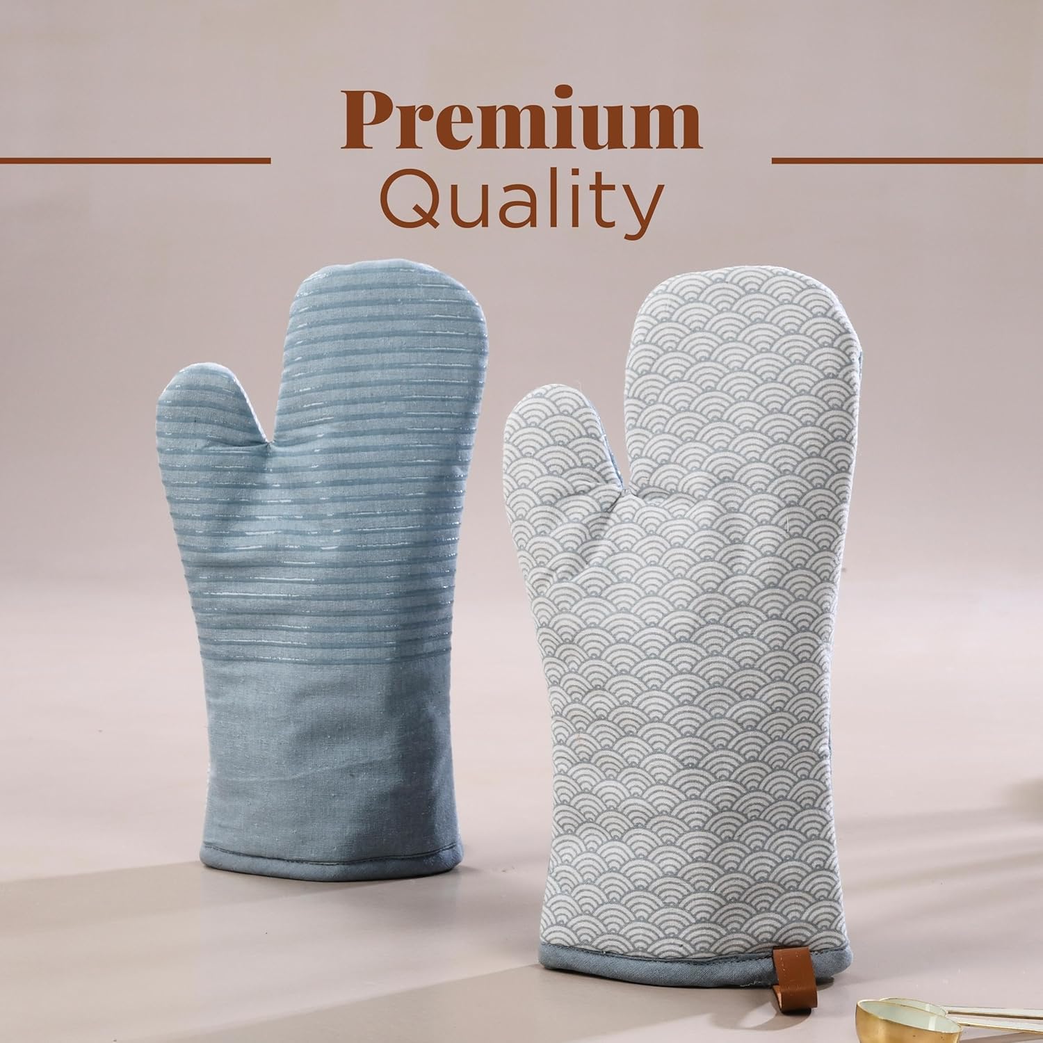 Folkulture Oven Glove 100% cotton with Silicon - Sea Angel