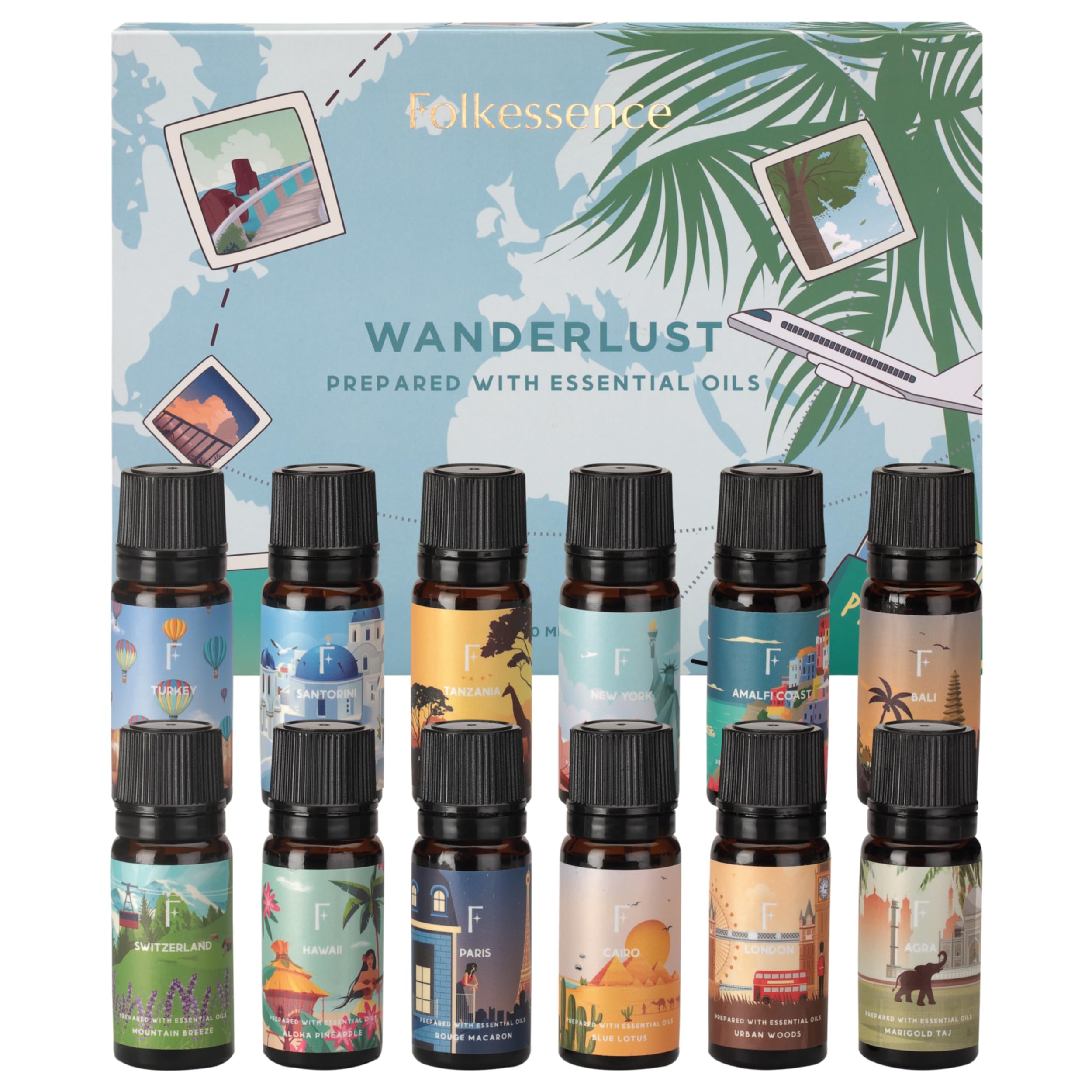 Pack of 12, 10 ml  Prepared with Essential Oil - Wanderlust