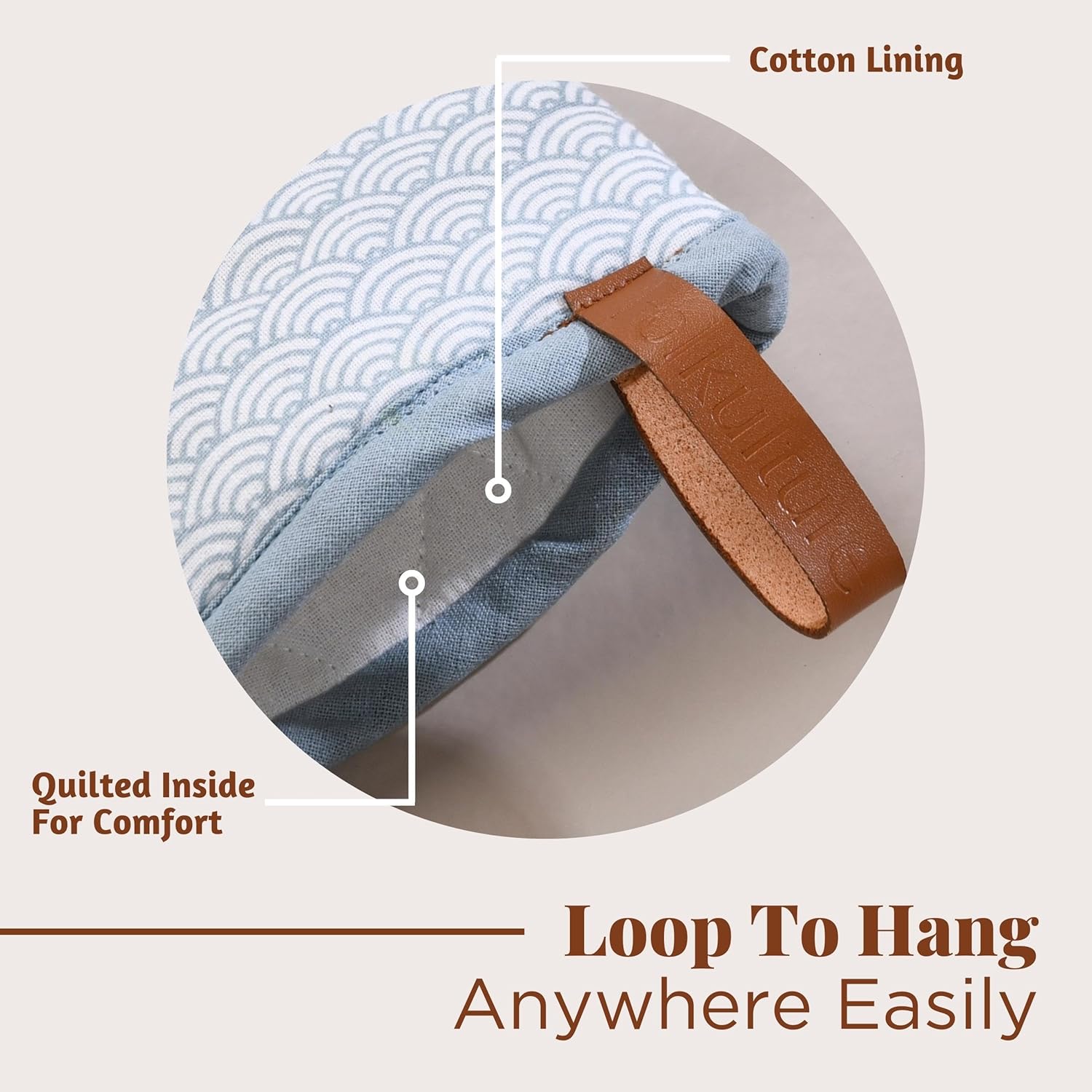 Folkulture Oven Glove 100% cotton with Silicon - Sea Angel