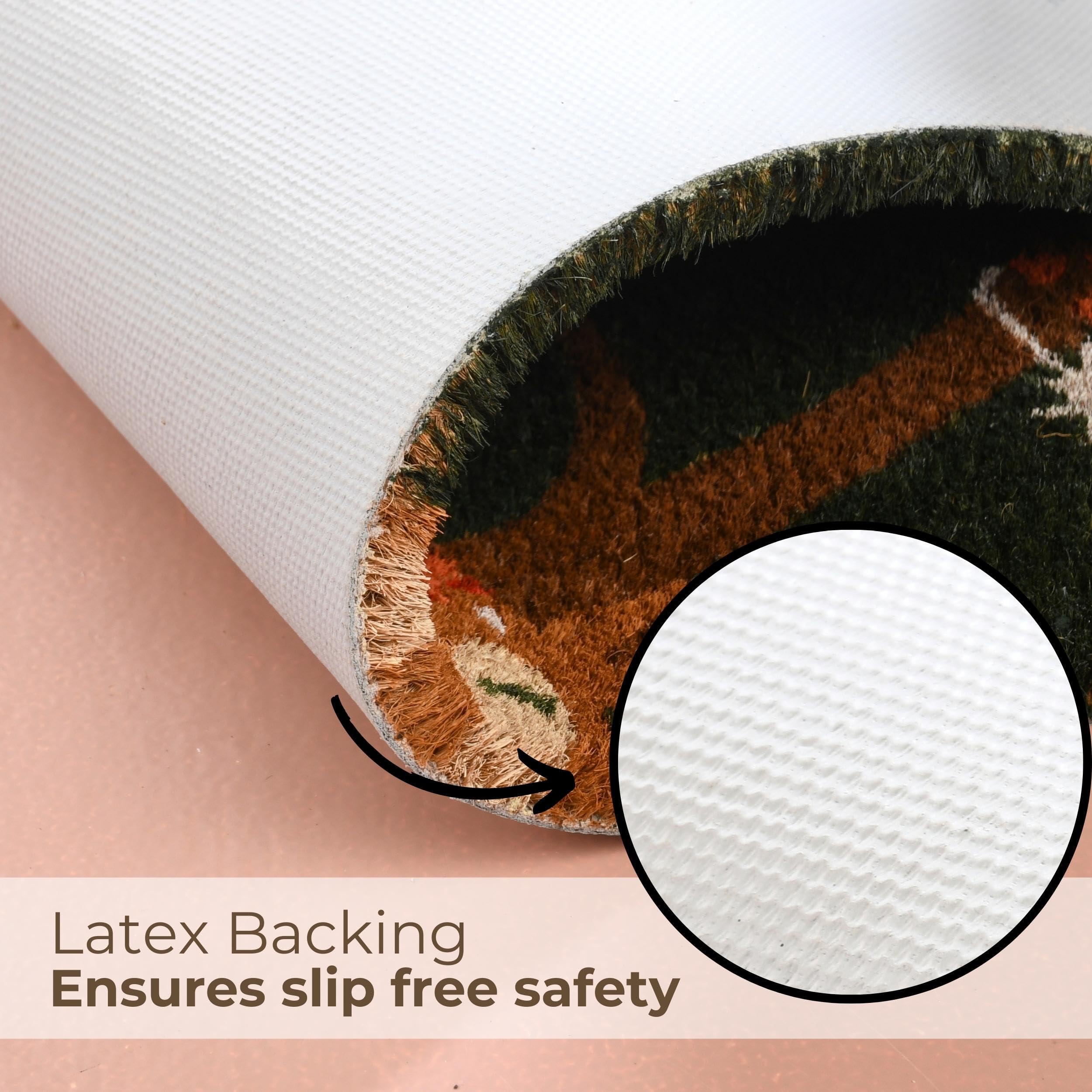 Folkulture Christmas Door Mat Outdoor | 28 x 16 Inch Eco-Friendly Coir Welcome Mat | Durable Anti-Slip Doormat for Front Door & Home Entrance (Reindeer)