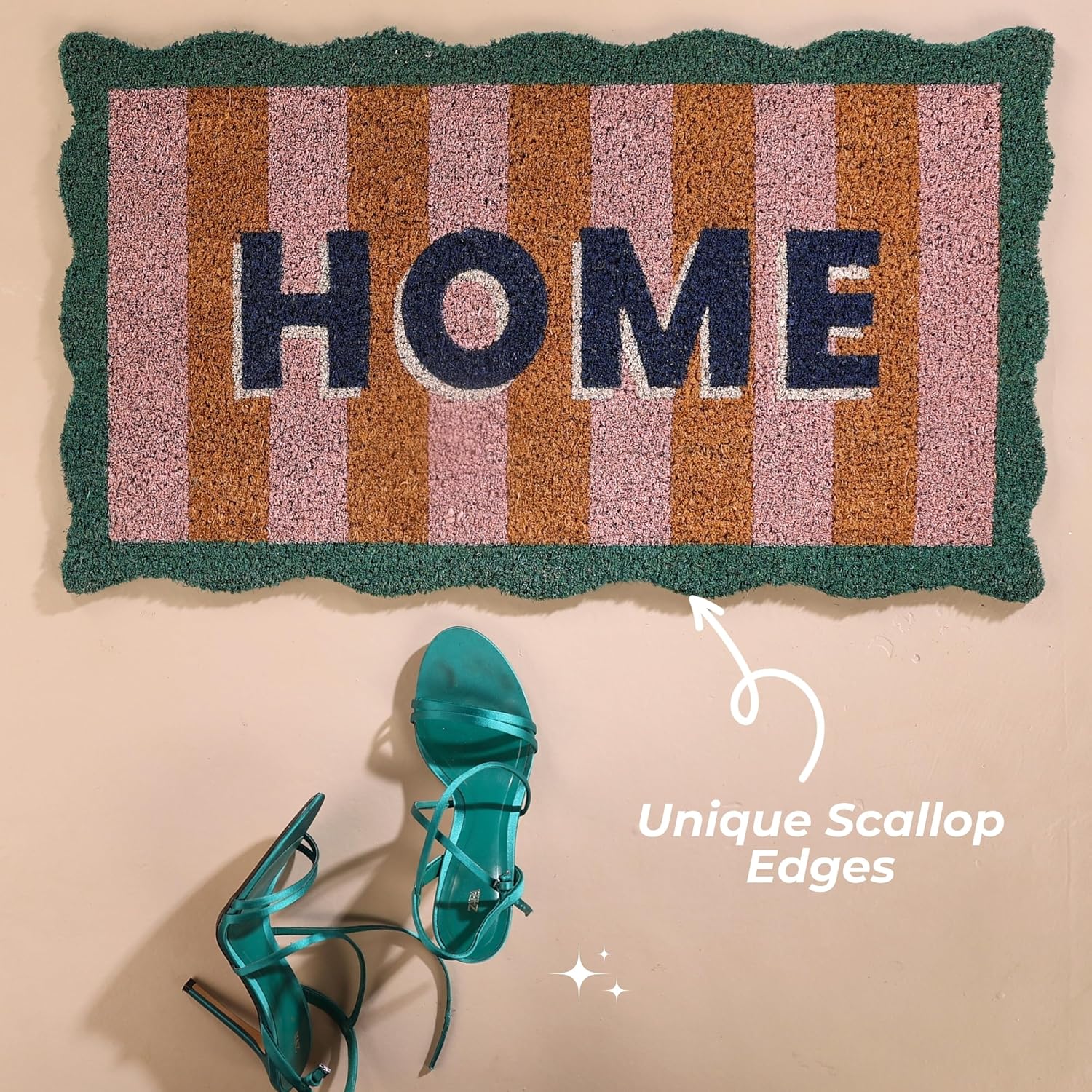 Folkulture 16 X 28" Coir Mats Scallop - Home