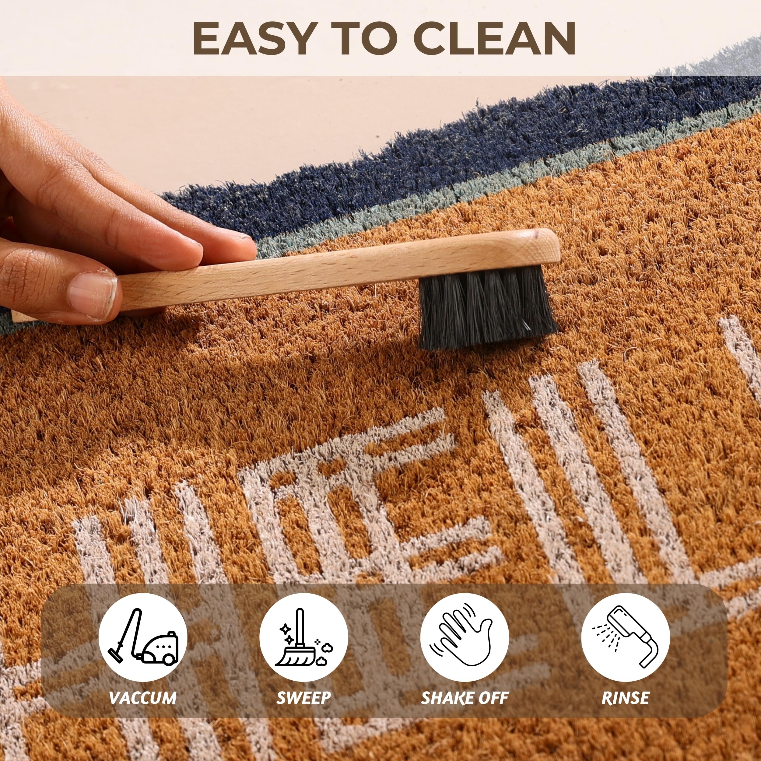 Folkulture Hello Mats Outdoor | (16 X 28) Eco Friendly Doormats for Front Door Outdoor | Hello Matt or Doormat for Home Entrance | Durable & Anti Slip Coir Door Mats or Rug