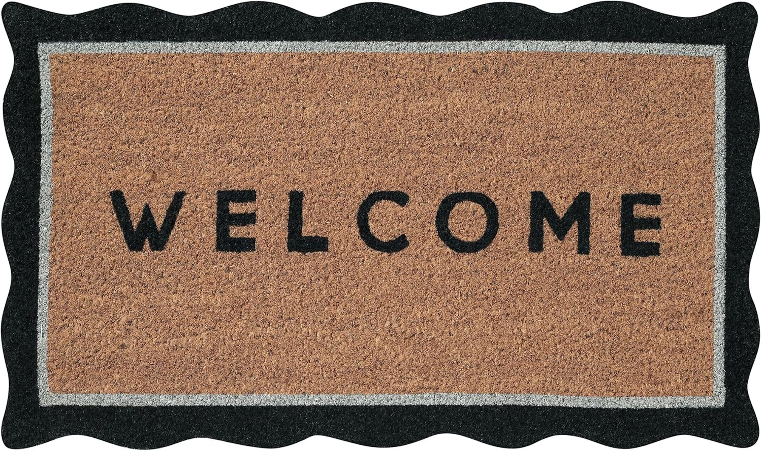 Folkulture - Coir Mats Scallop - Welcome - 16 x 28