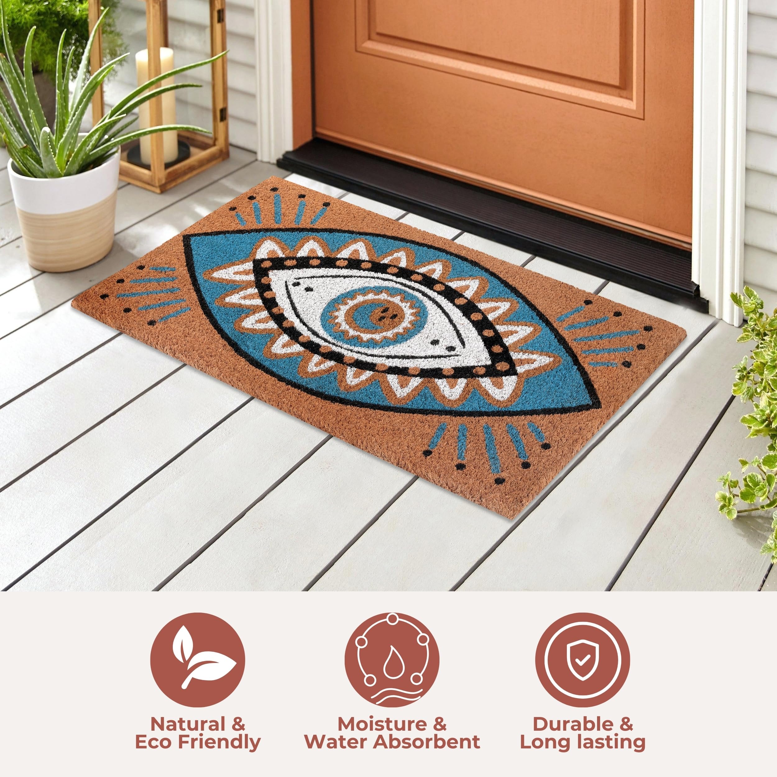 16 X 28" Coir Mats - Evil Eye