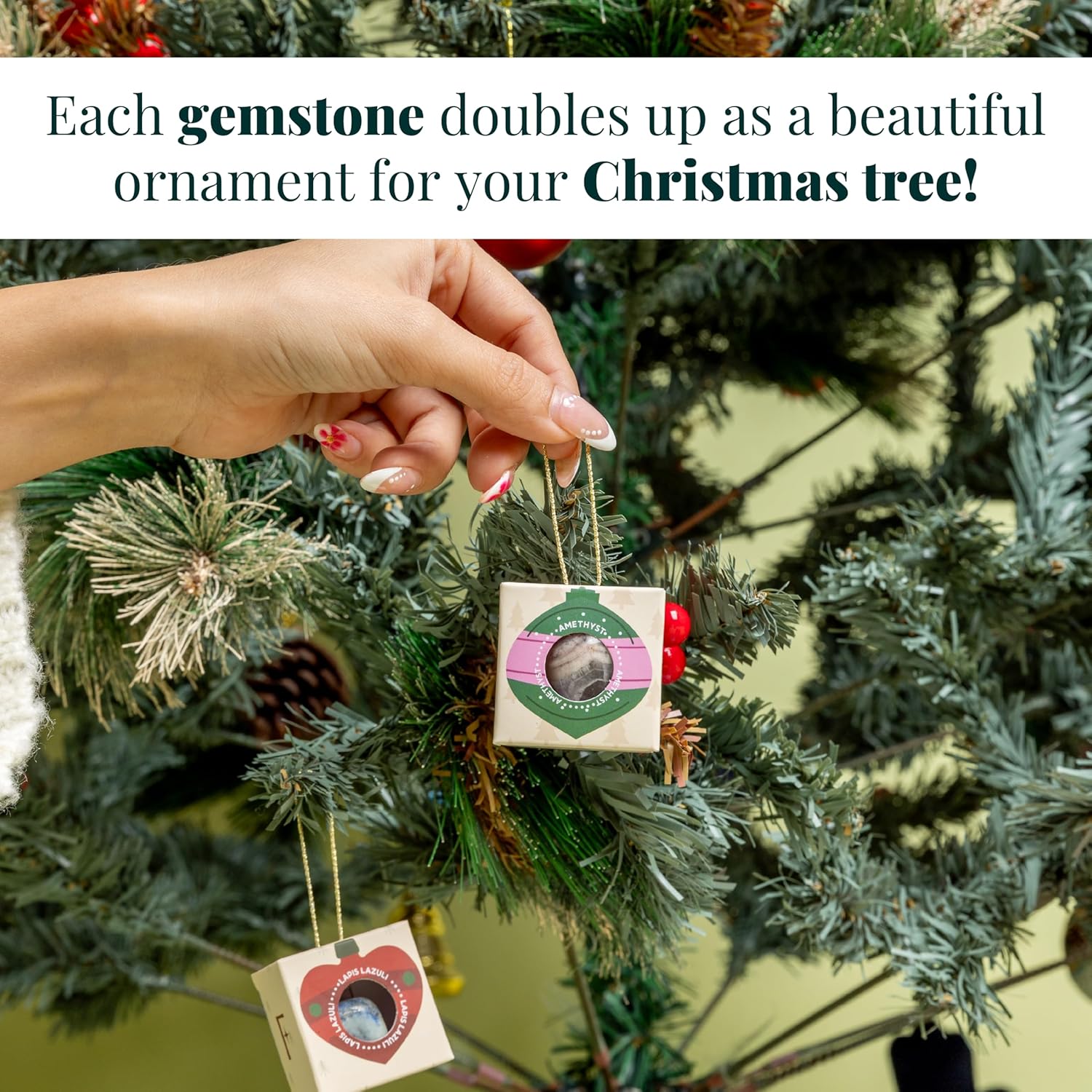 Folkulture Pack of 24 Gemstones Advent - 24 Hidden Gemstones