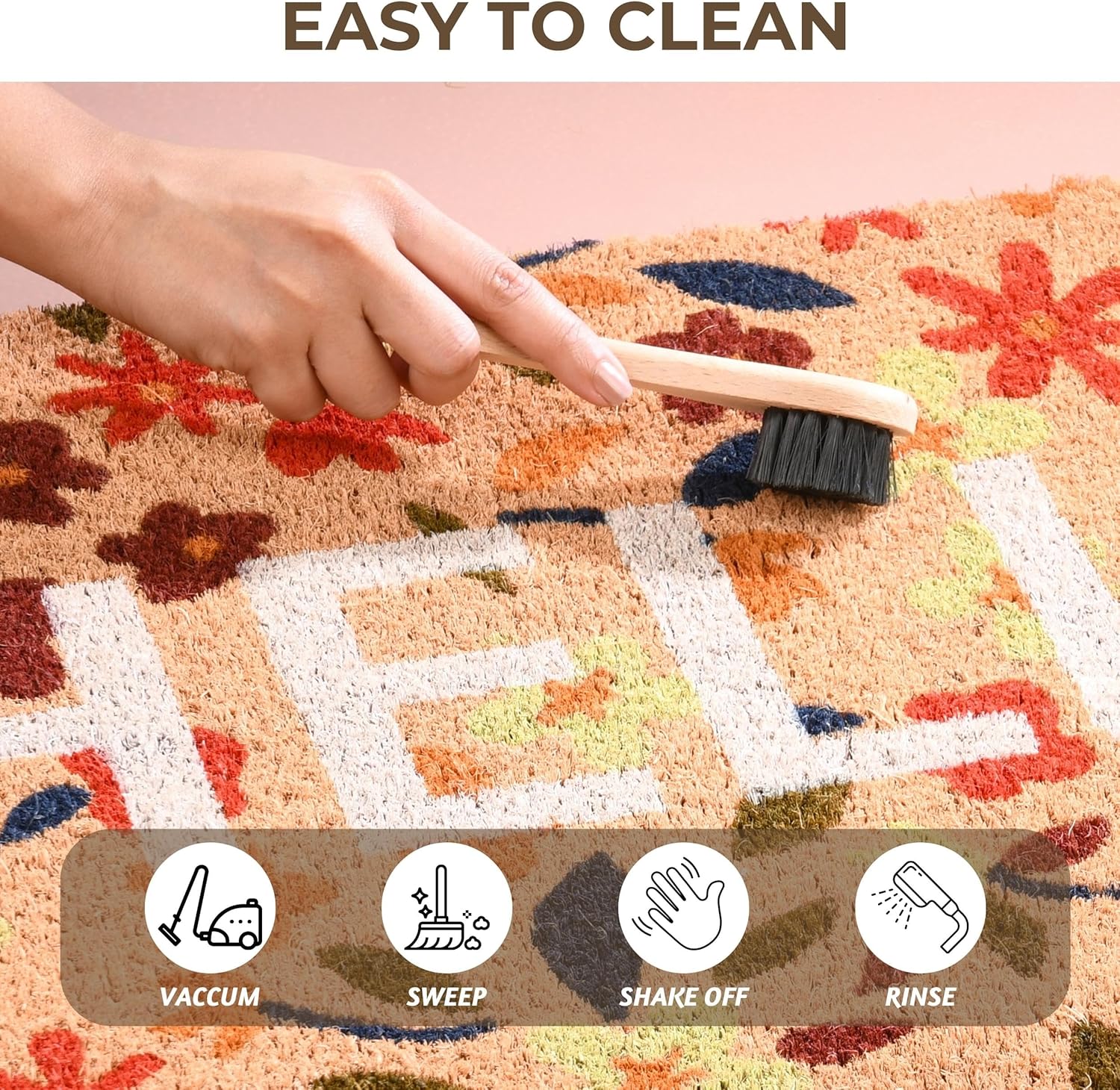 Folkulture Door Mat | (16 x 28) Welcome Matt or Doormat for Home Entrance | Durable & Anti Slip Coir Mats (Home)