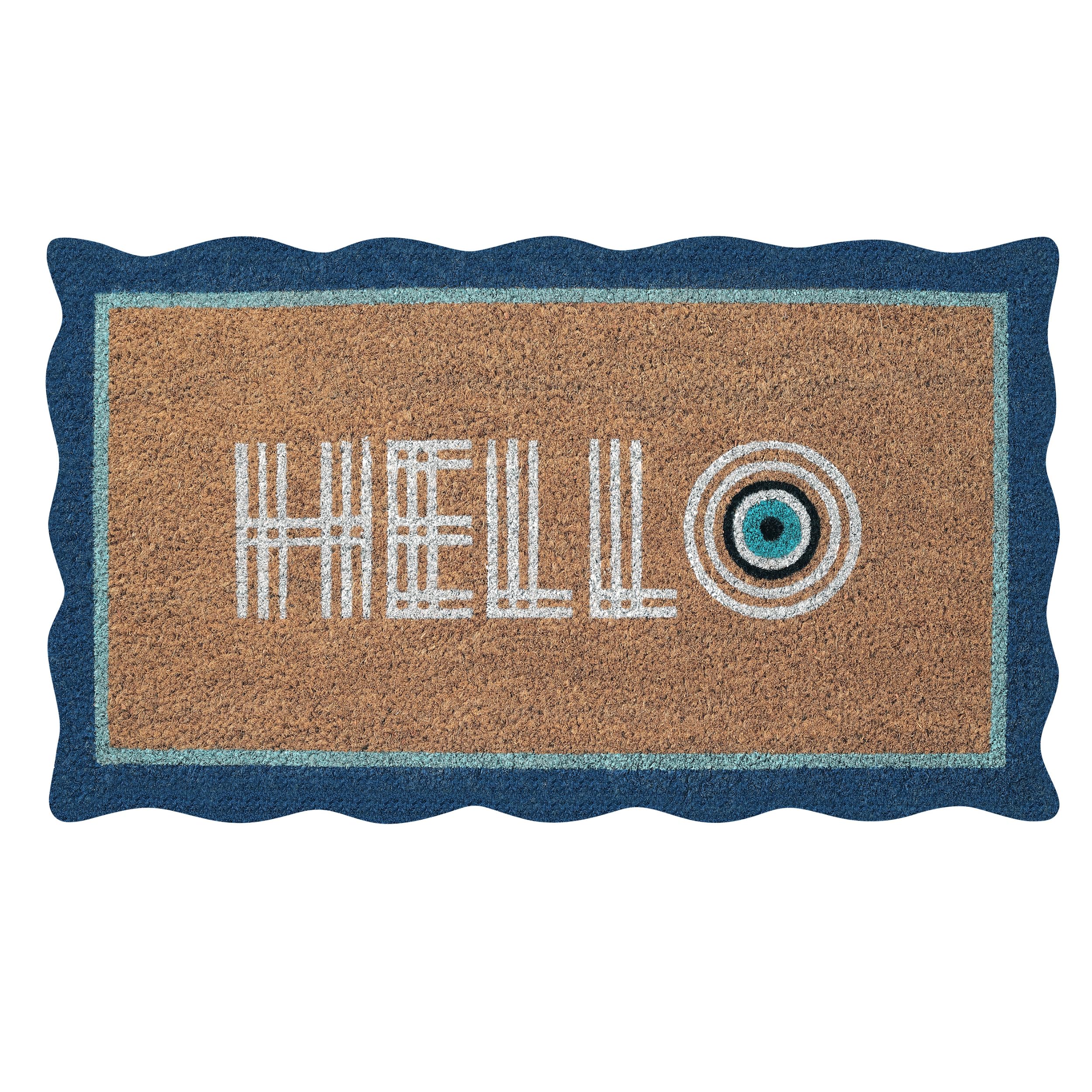 Folkulture Hello Mats Outdoor | (16 X 28) Eco Friendly Doormats for Front Door Outdoor | Hello Matt or Doormat for Home Entrance | Durable & Anti Slip Coir Door Mats or Rug
