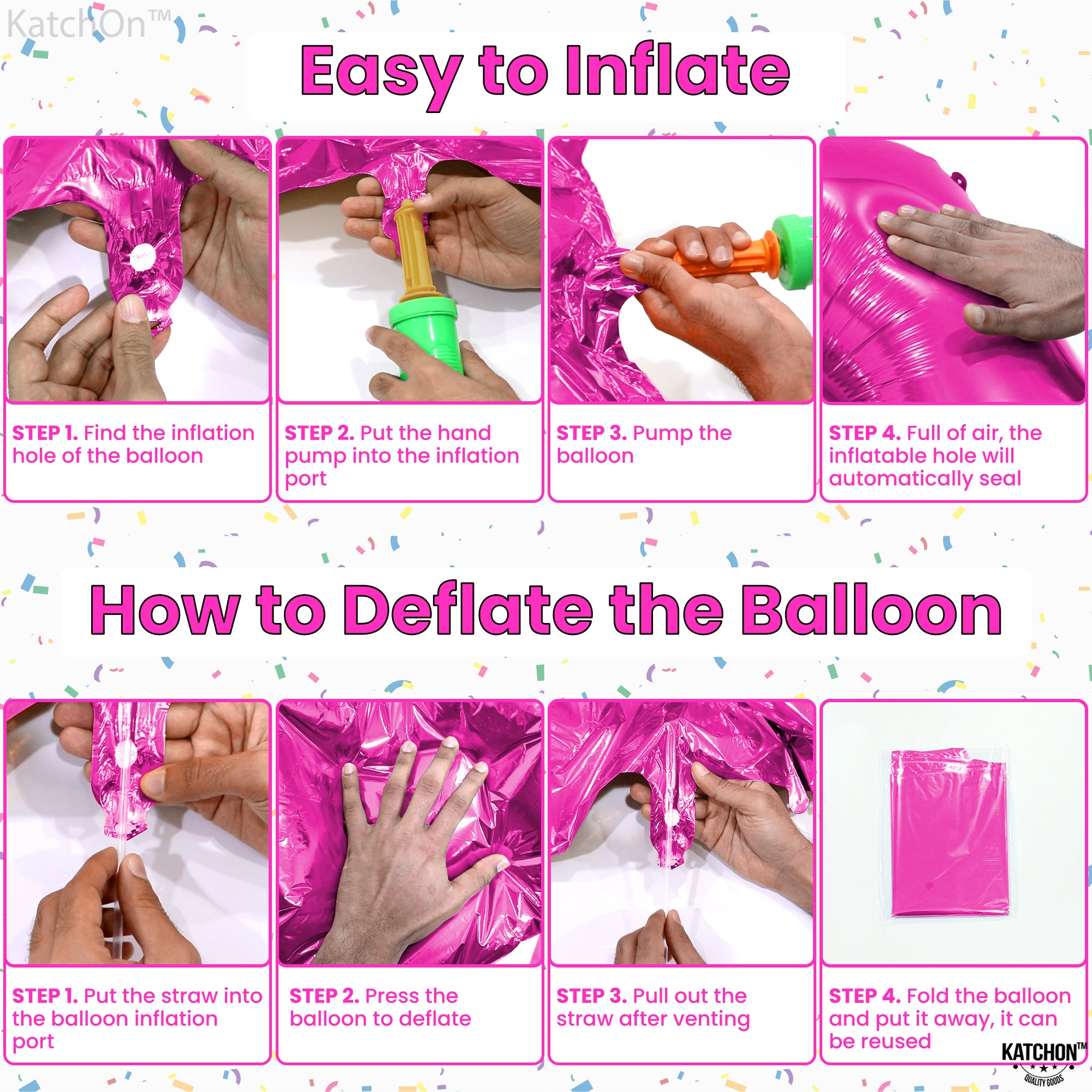 KatchOn, Hot Pink 18 Balloon Numbers - 40 Inch | Pink 18th Birthday Decorations for Girls | 18th Birthday Balloons for Girls | Pink Number 18 Balloons | 18 Number Balloons, 18 Balloons for Birthday
