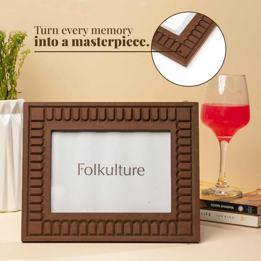 Folkulture Picture Frames 5" x 7" Wooden Picture Frame or Photo Frames for Wall or Poster Frame, Photo Wall Display Gifts for Women (Curvy Tales)